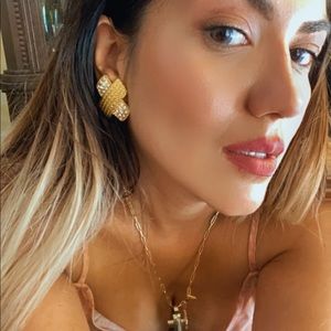 Tiffany style vintage clip ons